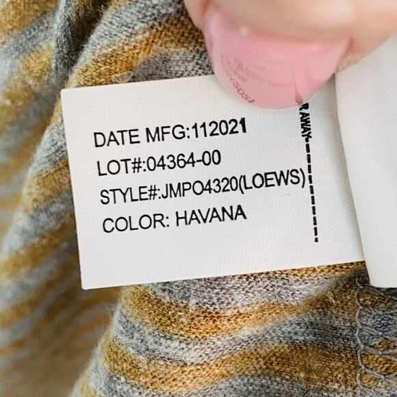 JOHNNIE-O Shirt Mens Size Medium Golden Yellow Striped Hangin' Out GOLF Polo - Picture 5 of 6